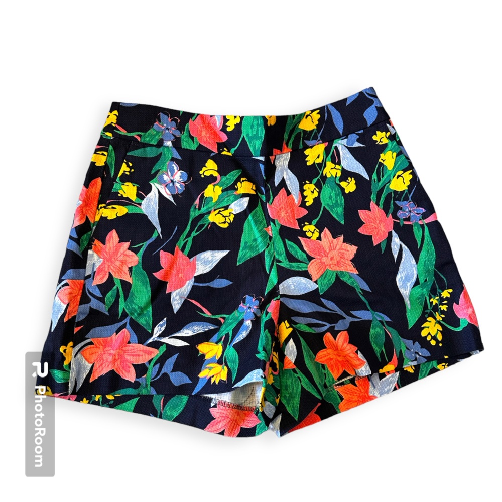 JCrew floral basketweave NWT size 6 side‎ zipper shorts